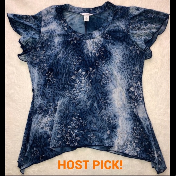 Dress Barn Tops - Beautiful blue floral blouse! 💙🌼😁